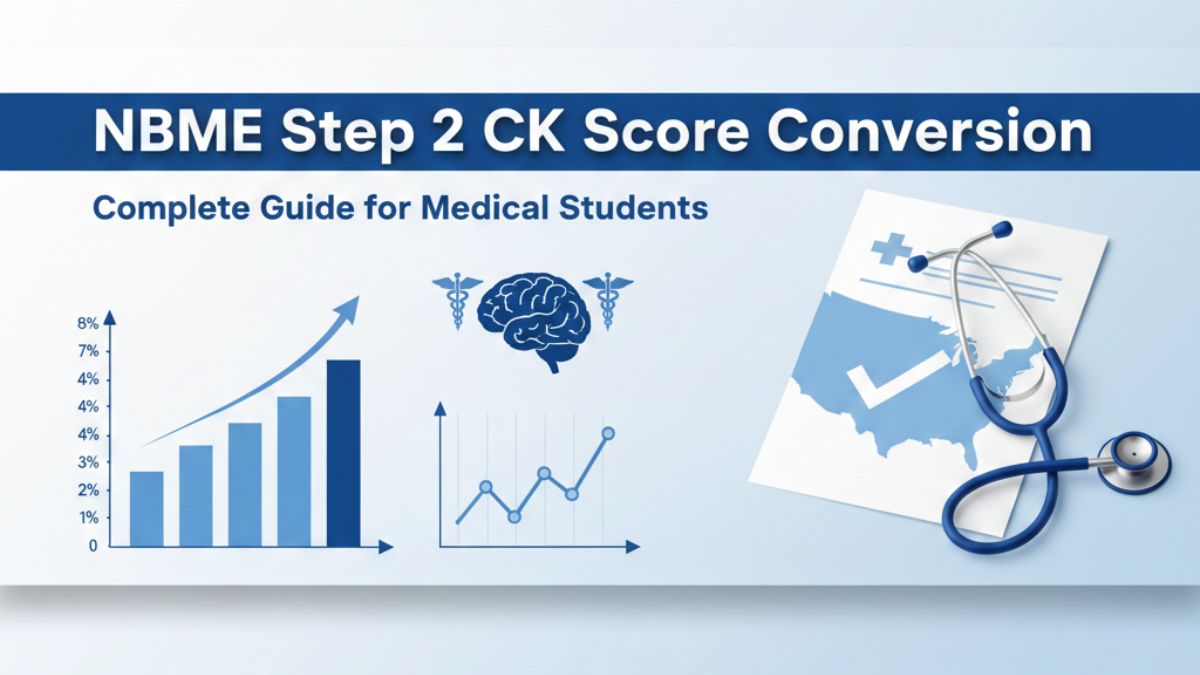 NBME Step 2 CK score conversion guide for USMLE medical students